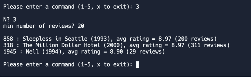 Python Command Line Interface (CLI) Movie Data Lookup - Image 3